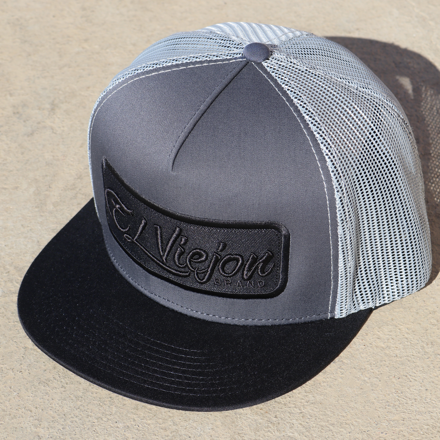 EVPatch Black/Charcoal/Grey flat visor hat / gorra de visera plana