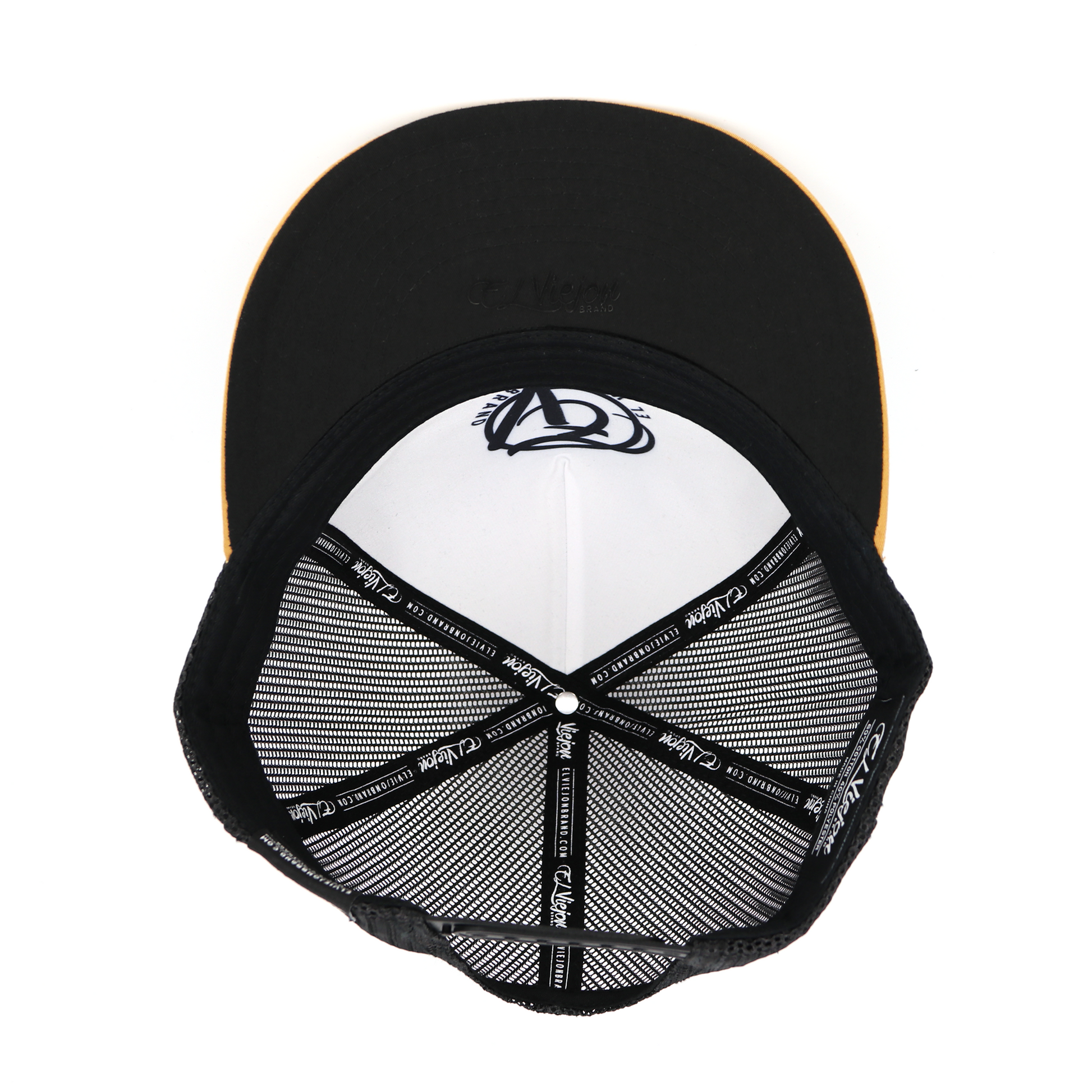 Cachas De Oro Camel/Ivory/Black flat visor hat / gorra de visera plana