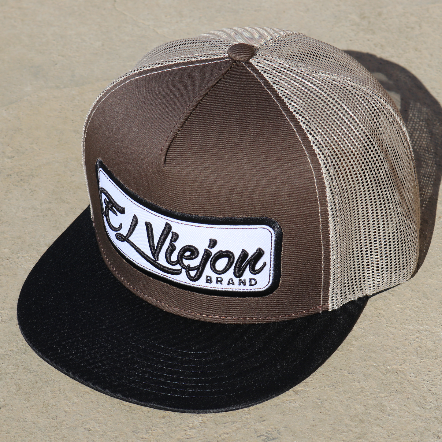 EVPatch Black/Brown/Khaki flat visor hat / gorra de visera plana