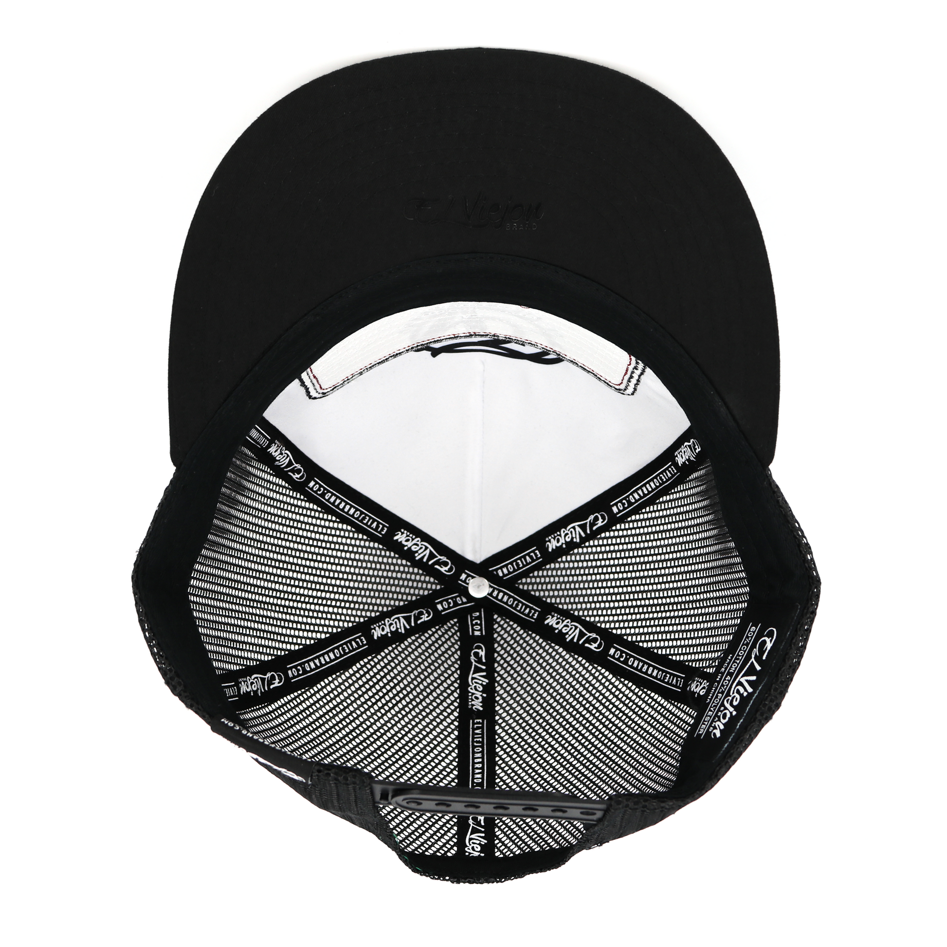 EVPatch Black (Maroon Patch) flat visor hat / gorra de visera plana
