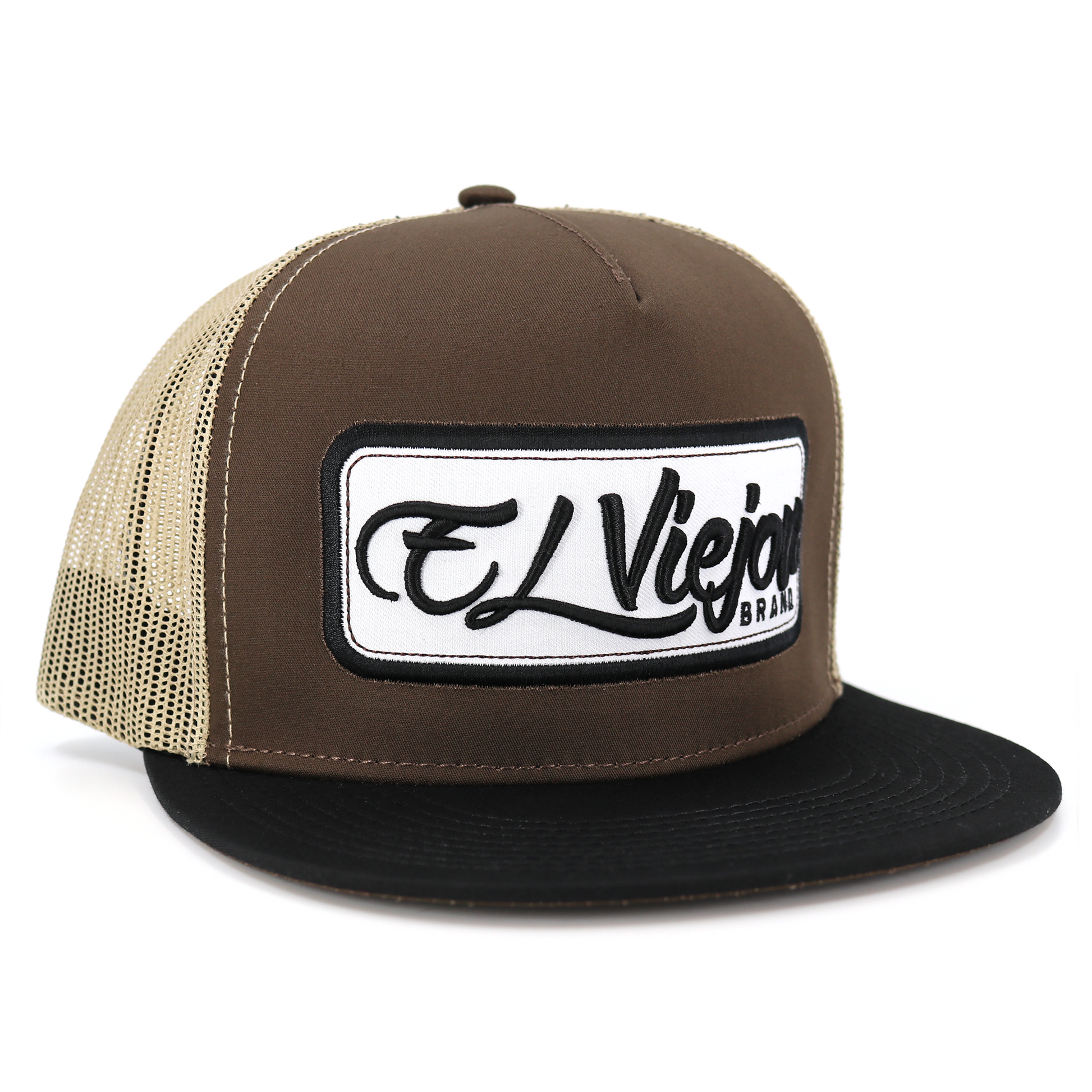 EVPatch Black/Brown/Khaki flat visor hat / gorra de visera plana