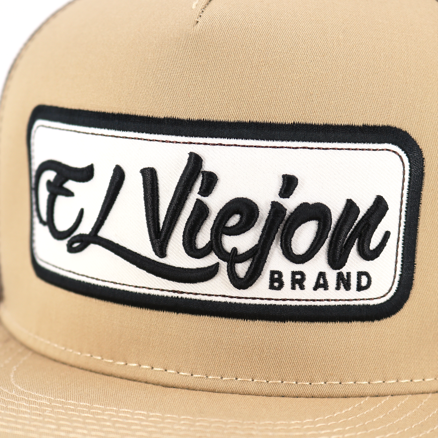 EVPatch Khaki/Brown (White Patch) flat visor hat