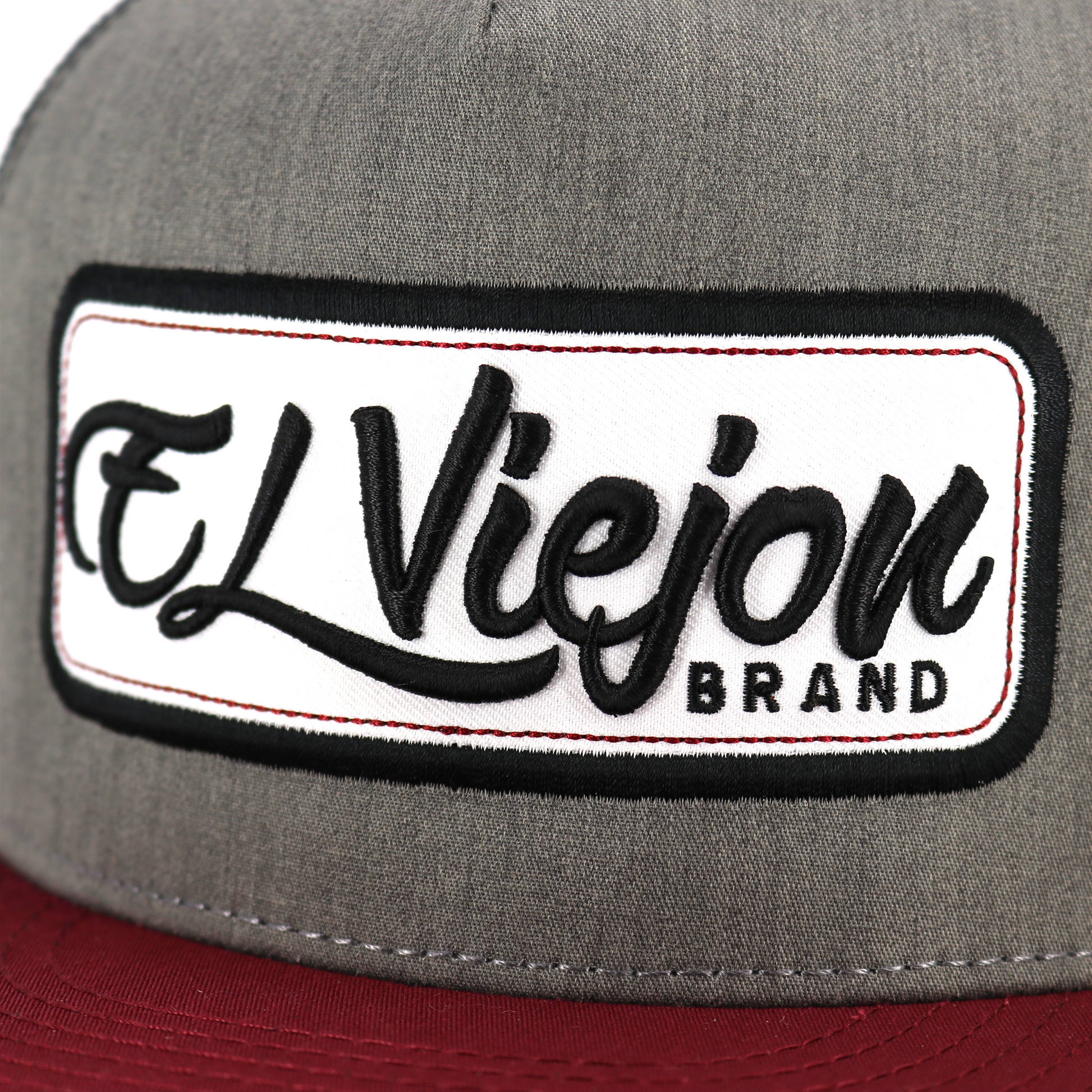 EVPatch Maroon/Heather/Black flat visor hat / gorra de visera plana