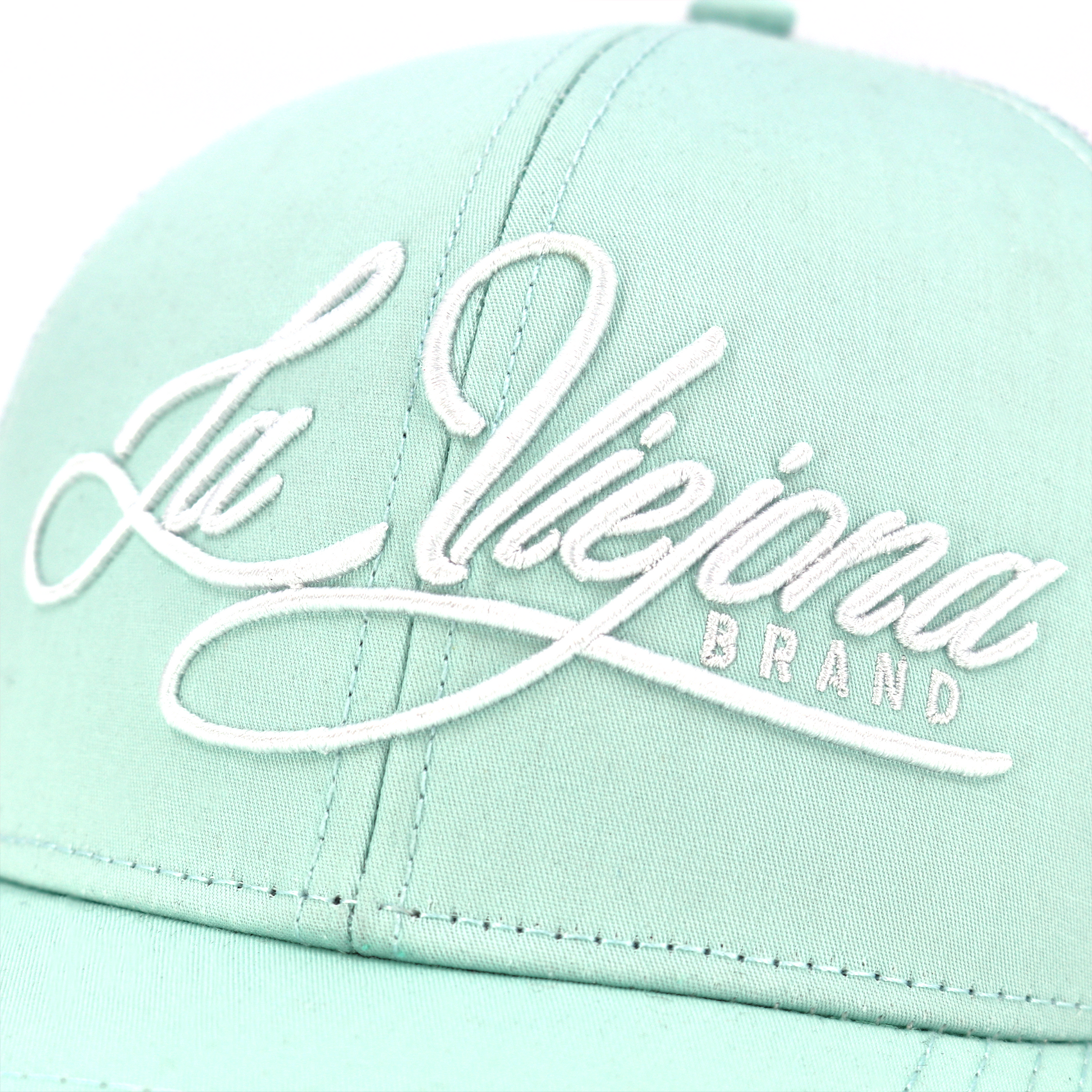 La Viejona Mint/White classic visor hat / gorra de visera clasica