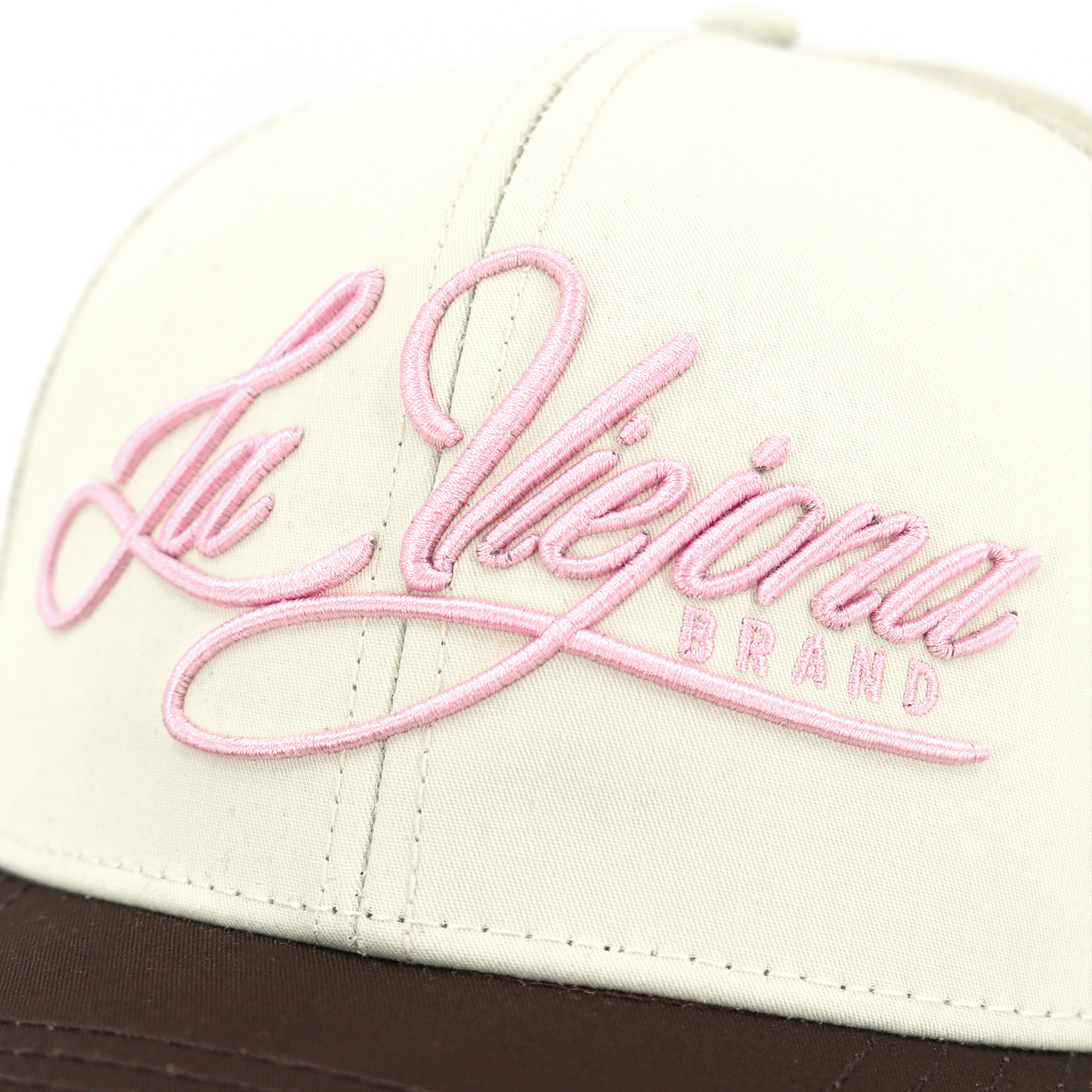 La Viejona Brown/Ivory classic visor hat / gorra de visera clasica