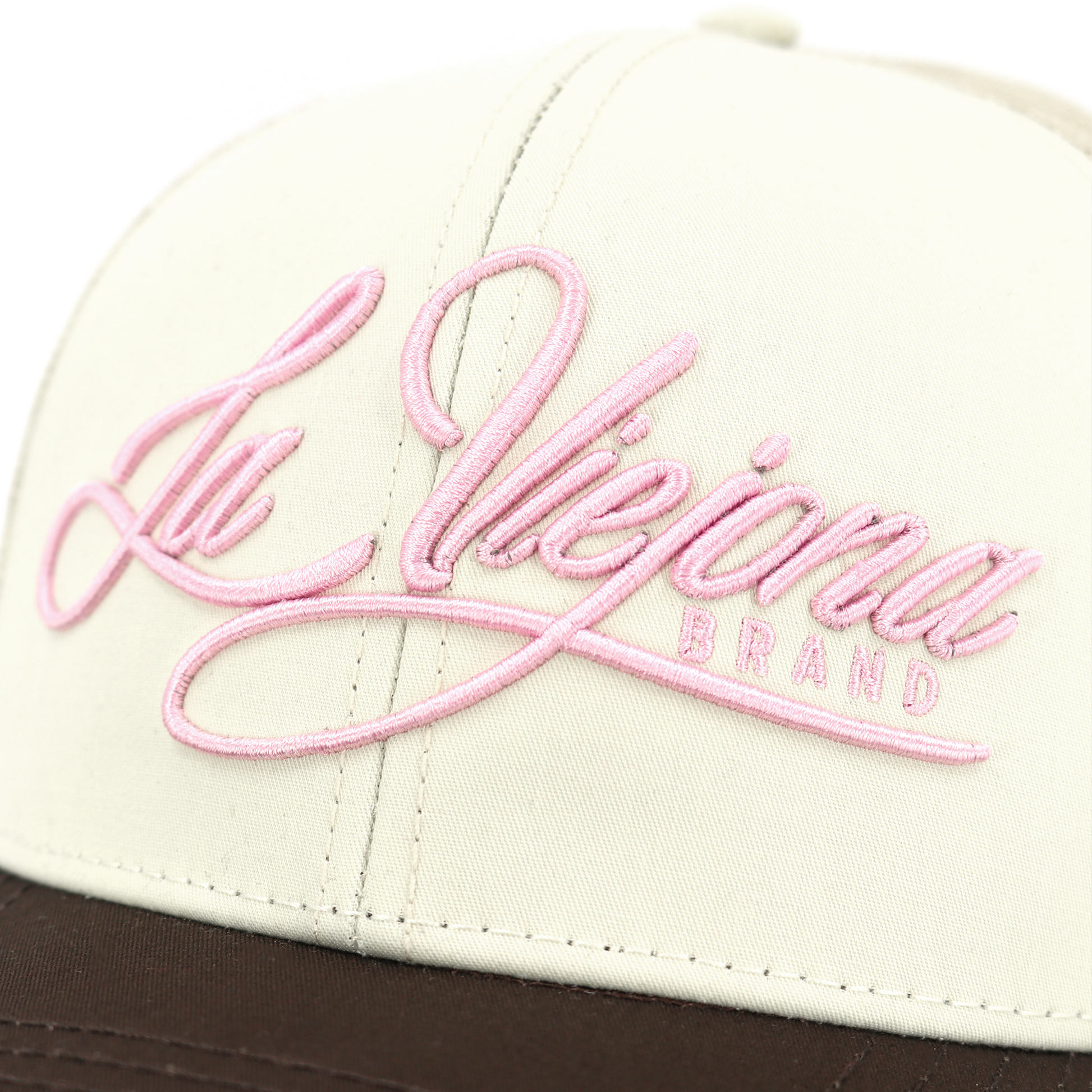 La Viejona Brown/Ivory classic visor hat / gorra de visera clasica