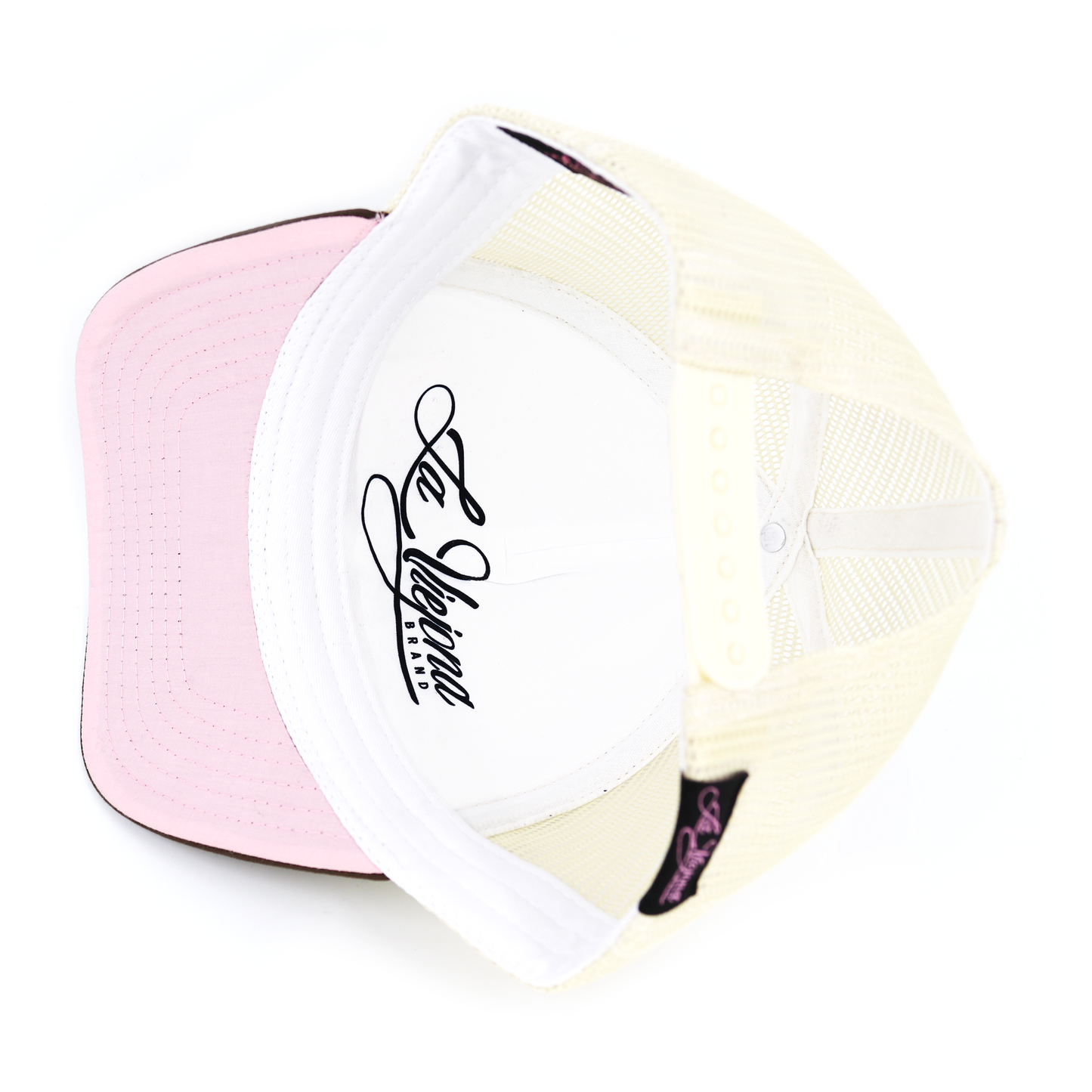 La Viejona Brown/Ivory classic visor hat / gorra de visera clasica