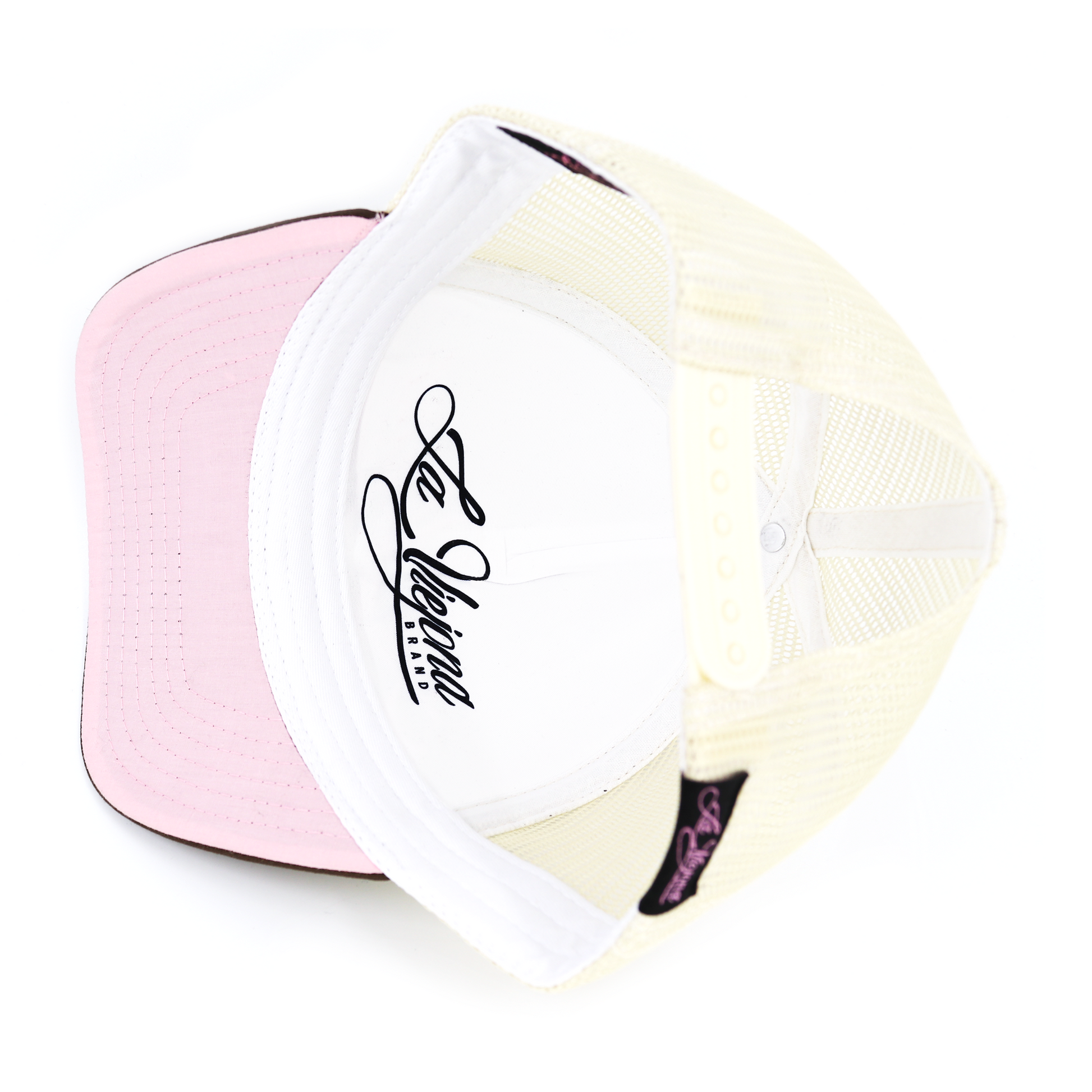La Viejona Brown/Ivory classic visor hat / gorra de visera clasica