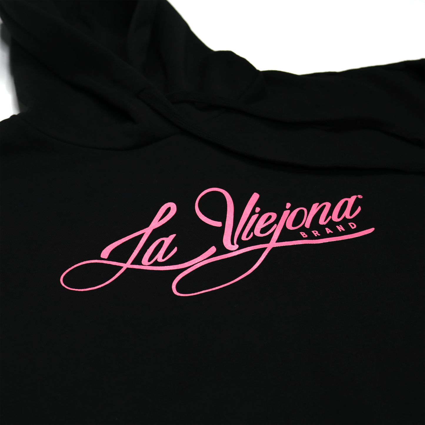 La Viejona Hoodie (Croptop)- Black