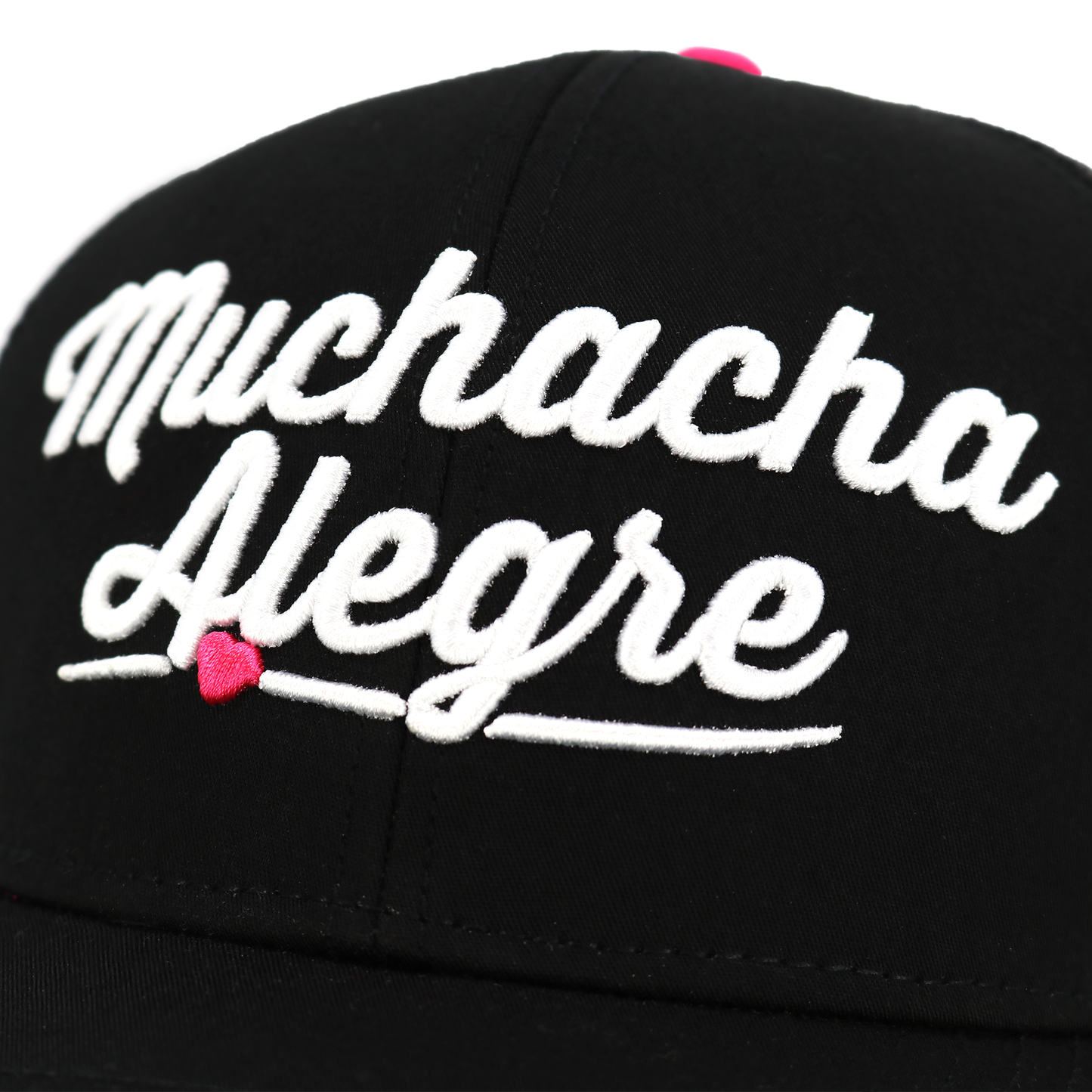 Muchacha Alegre Black classic visor hat / gorra de visera clasica