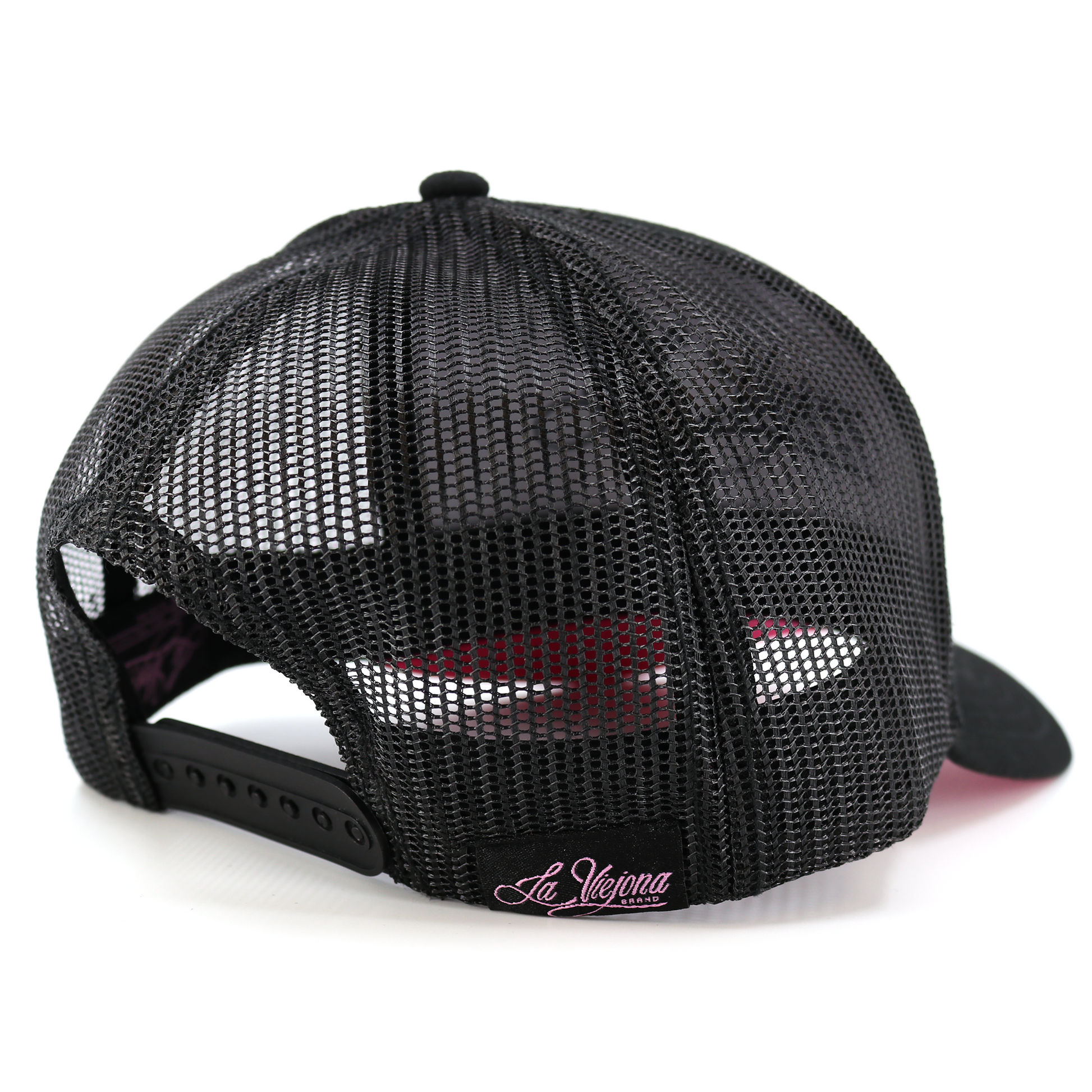 La Viejona Black classic visor hat / gorra de visera clasica