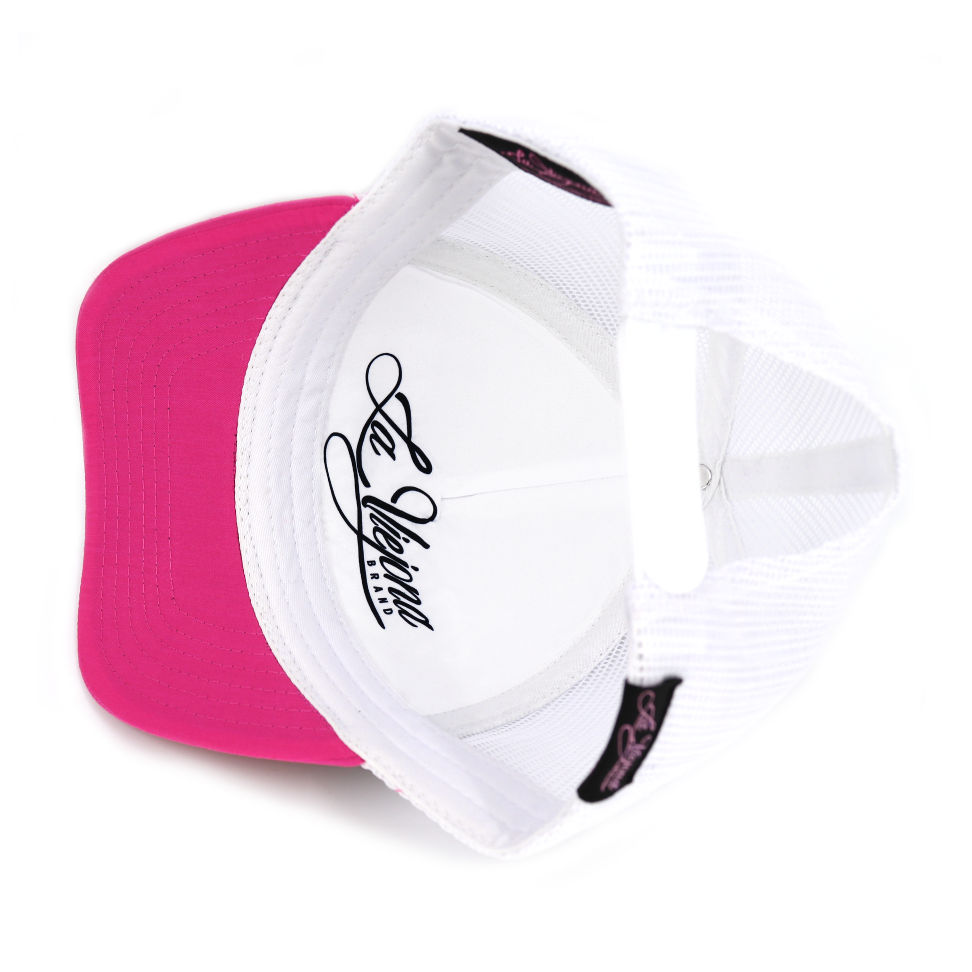 La Viejona Black/Pink/White classic visor hat / gorra de visera clasica