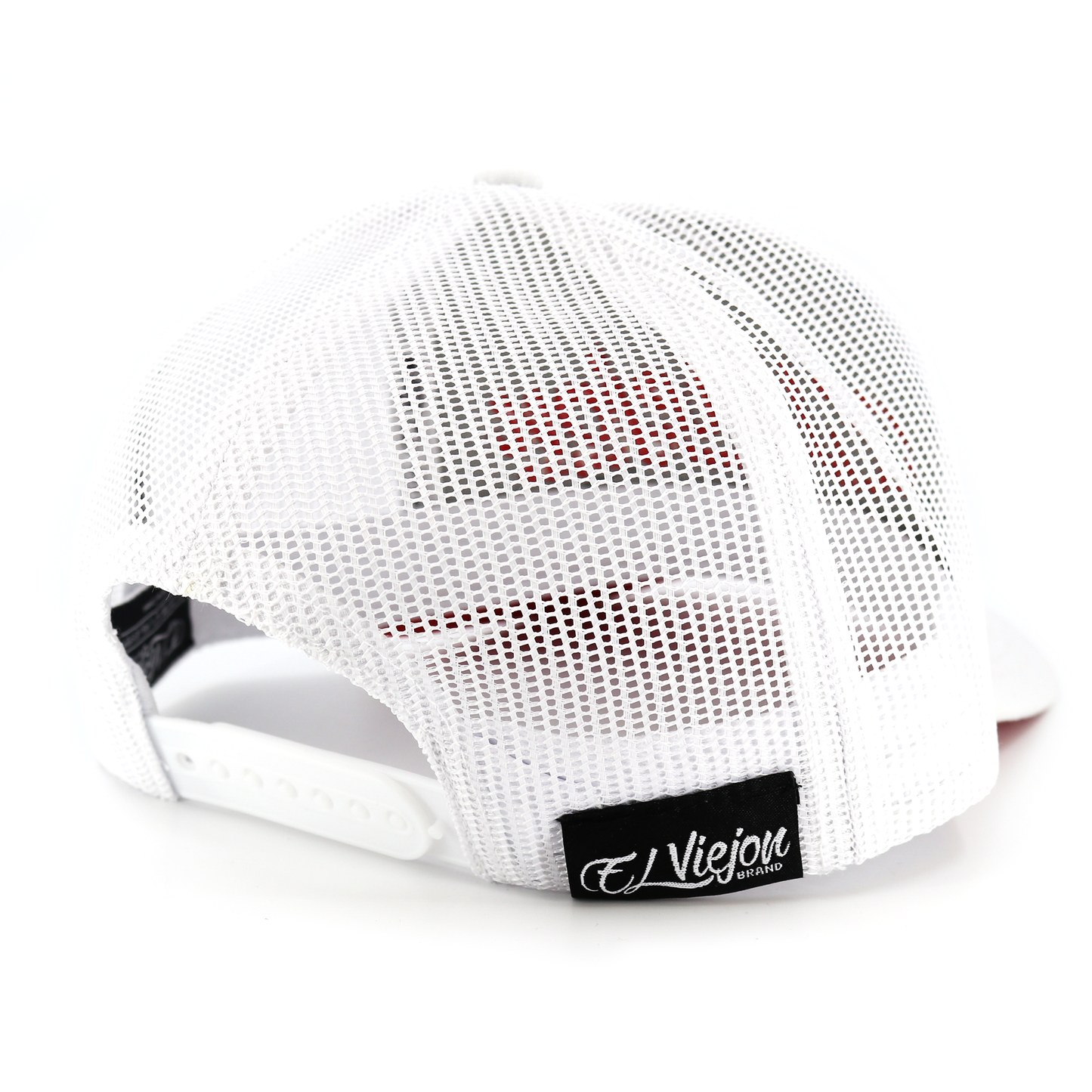 La Original White AVC hat, high profile, white mesh back, adjustable snapback.