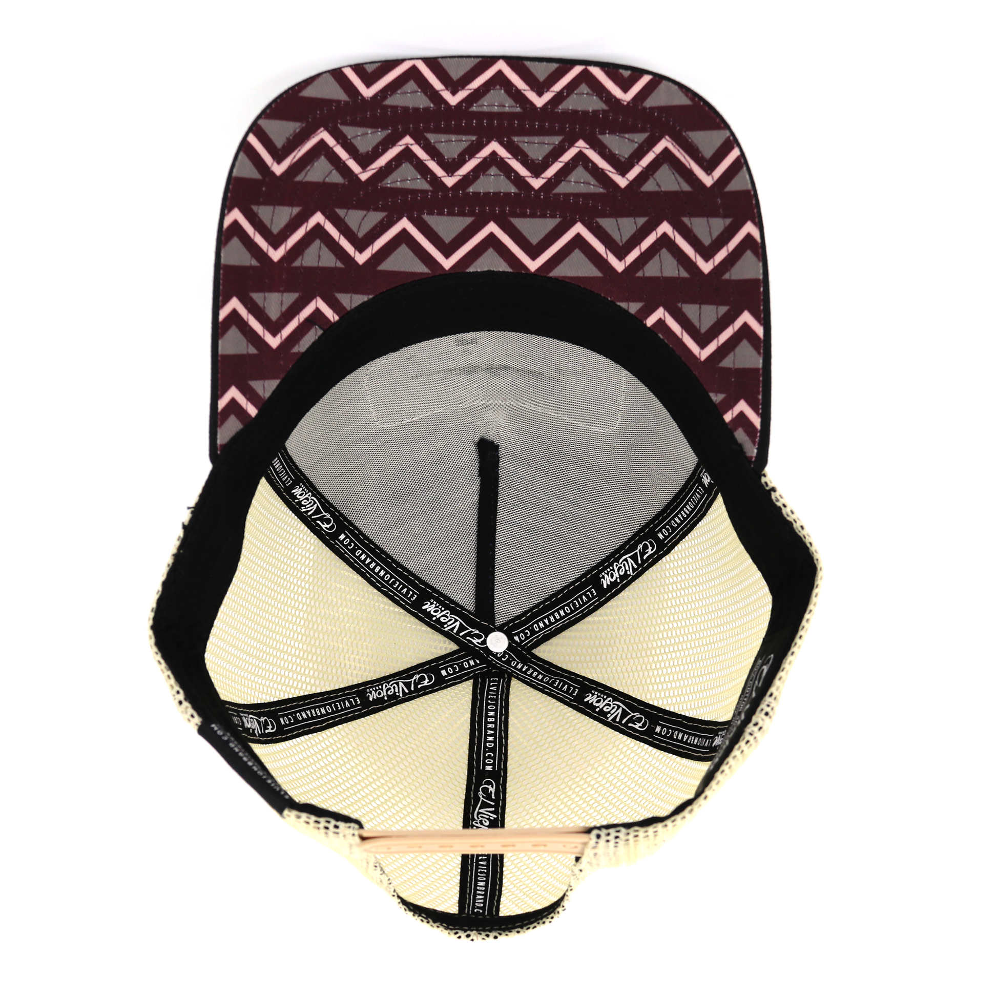 Nativo Black/Blue/Cream AVC hat, high profile with a pre-curved visor and adjustable snapback.