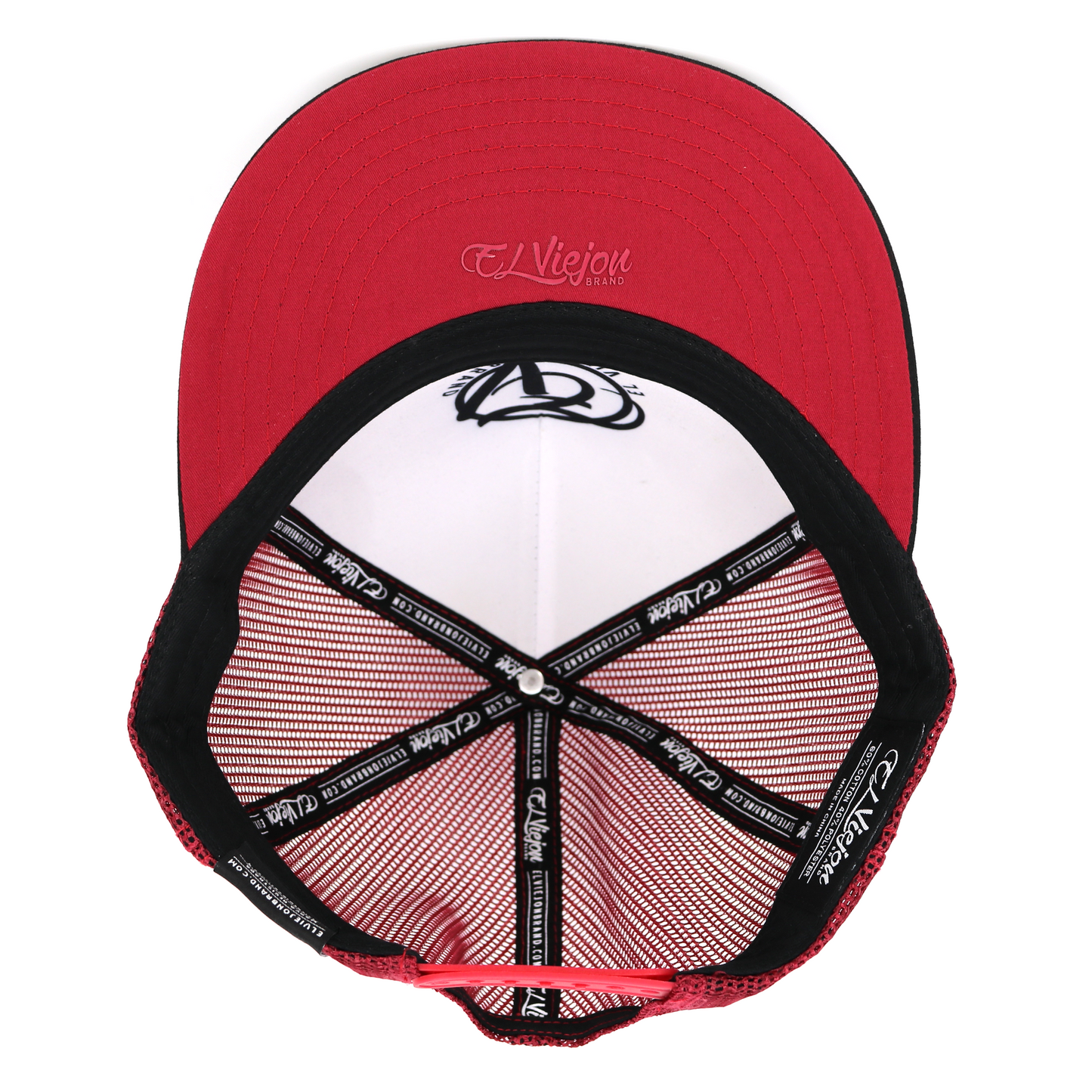 Pluma Black/Maroon flat visor hat / gorra de visera plana