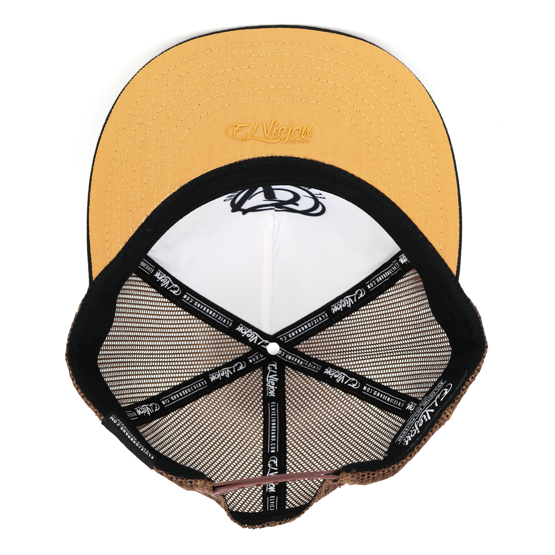 Azteca Black/Caramel/Brown flat visor hat / gorra de visera plana