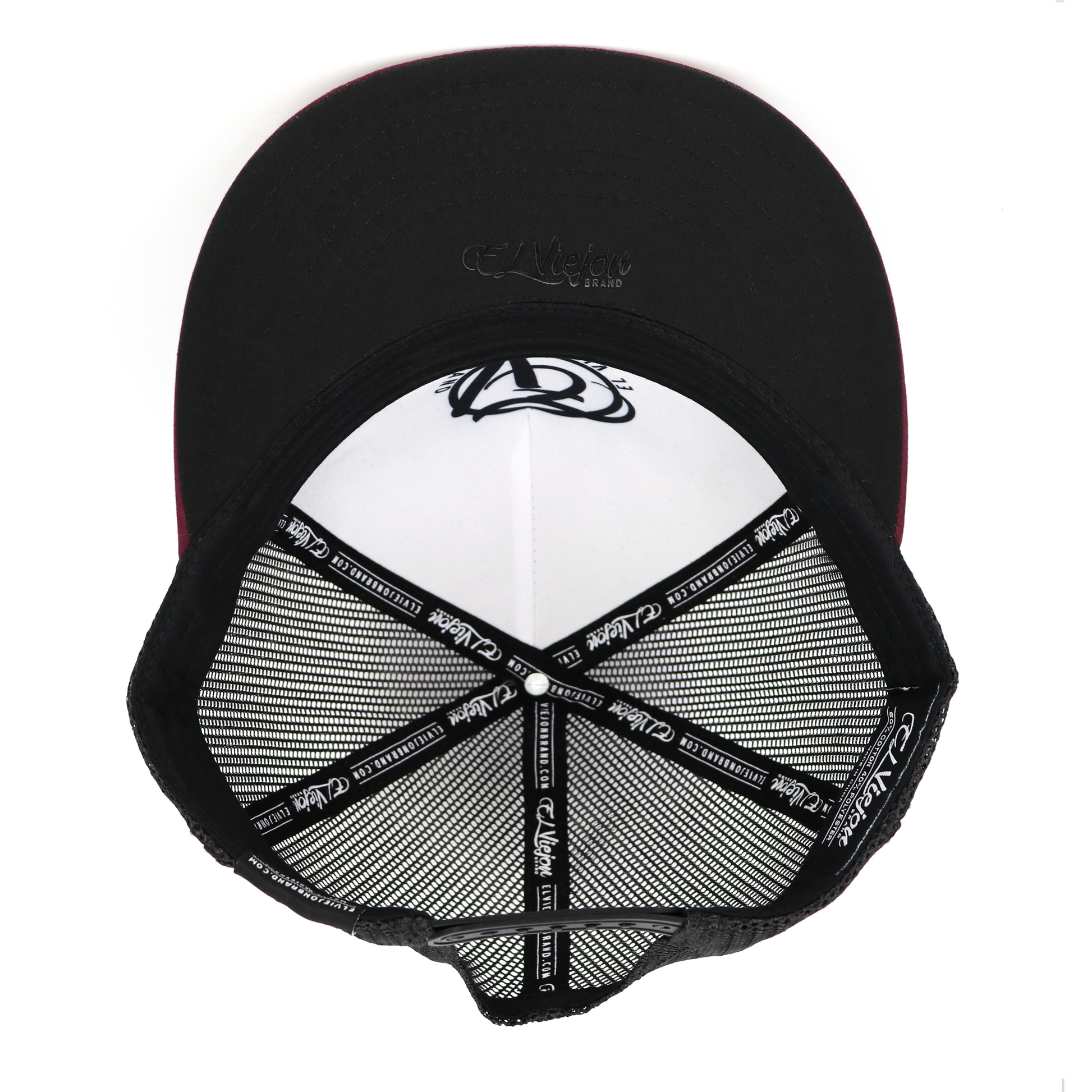 Pluma Plum/Black flat visor hat / gorra de visera plana