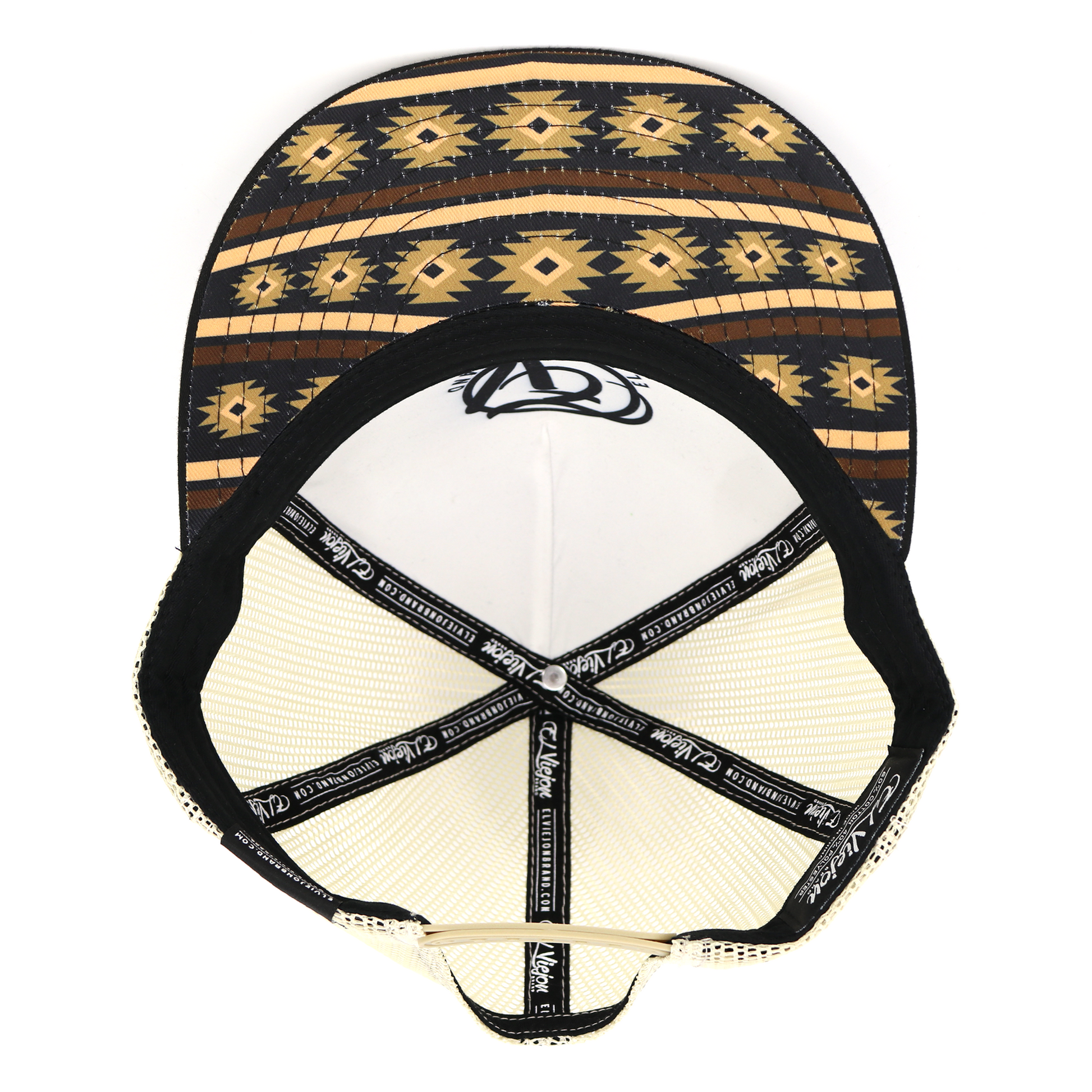 Comanche Black/Brown/Tan flat visor hat / gorra de visera plana
