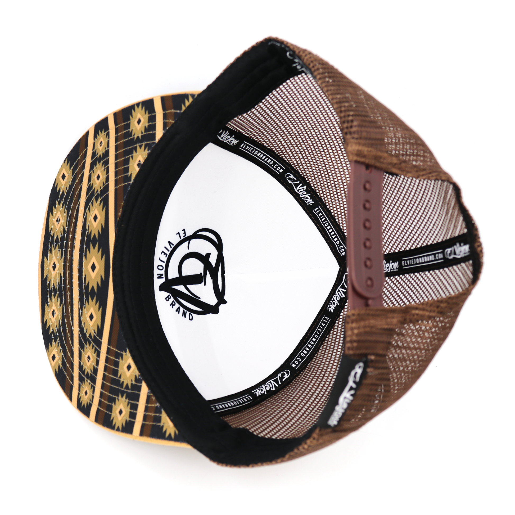 Comanche Caramel/Black/Brown flat visor hat / gorra de visera plana