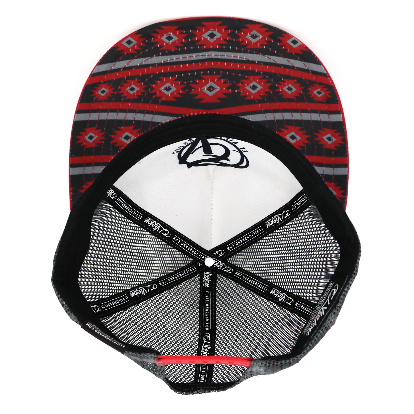Comanche Maroon/Black/Charcoal flat visor hat / gorra de visera plana