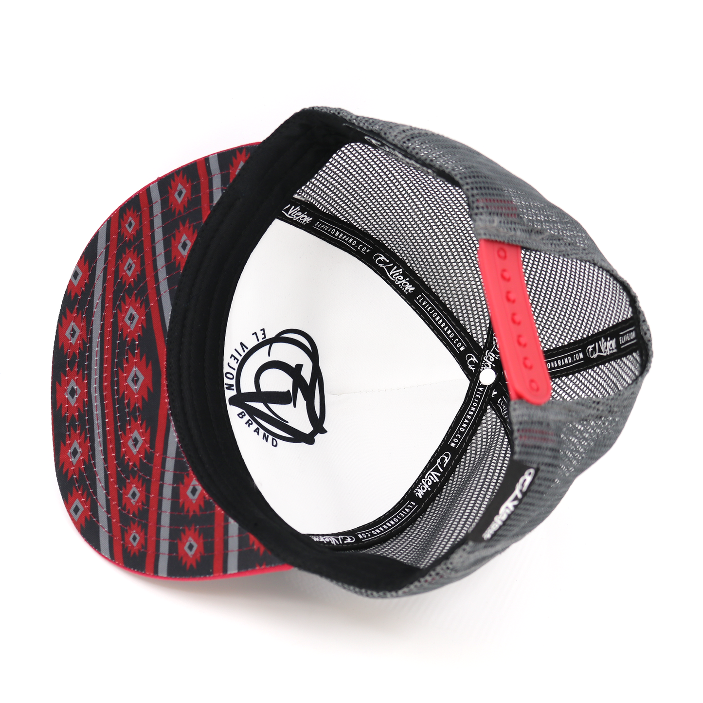 Comanche Maroon/Black/Charcoal flat visor hat / gorra de visera plana