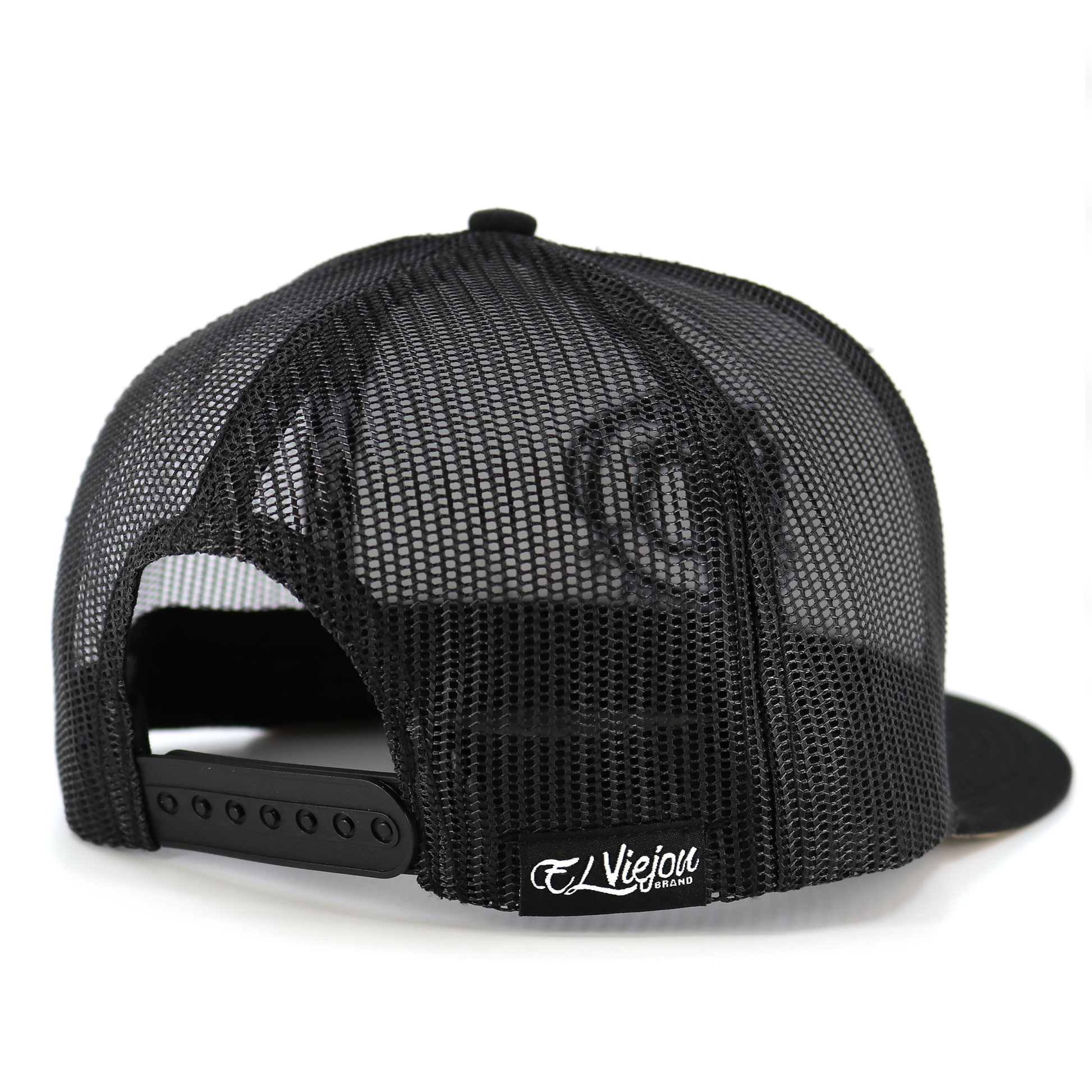 Dos Plumas Black flat visor hat / gorra de visera plana