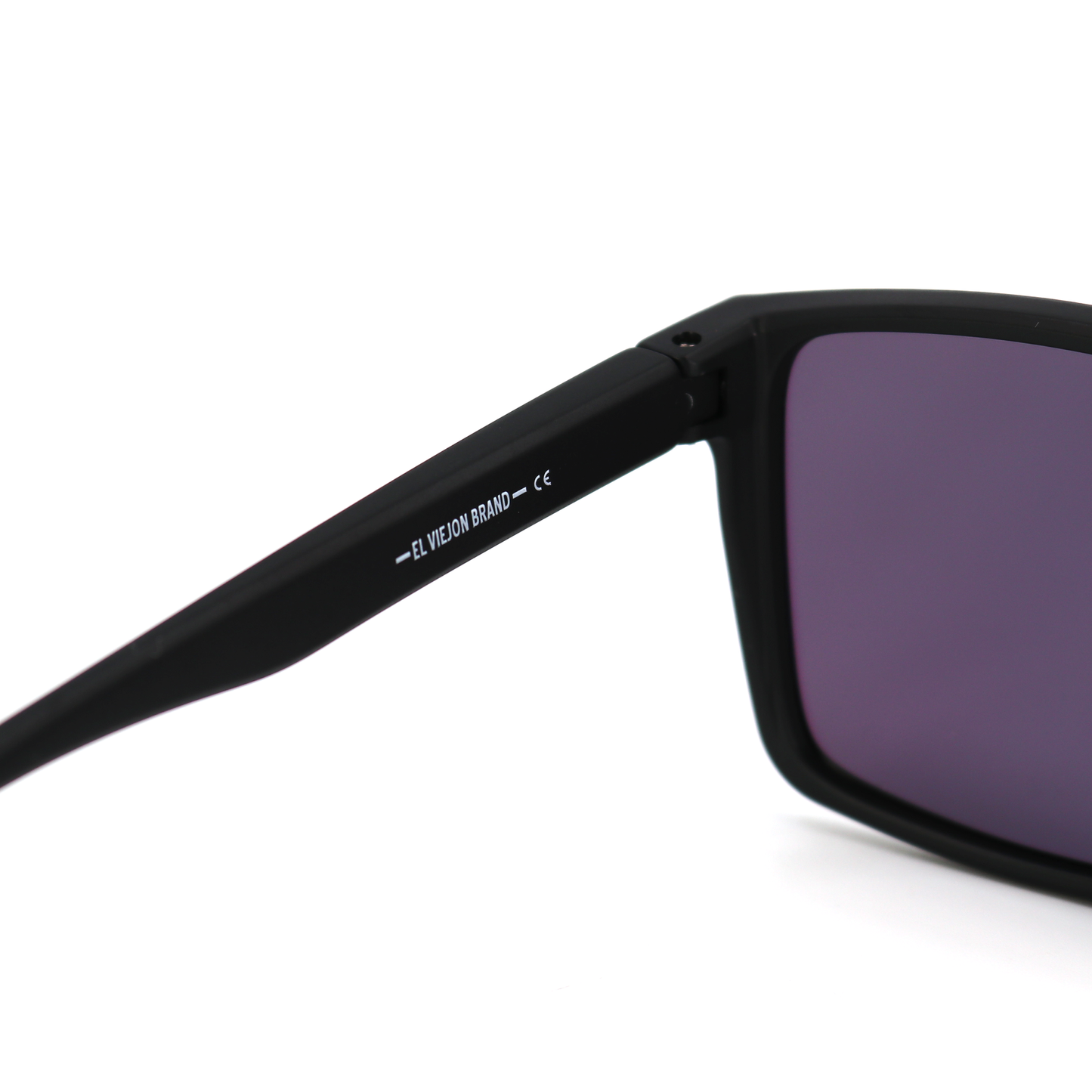 El Viejon Brand Evergreen matte black acetate sunglasses with polarized UV400 lenses.