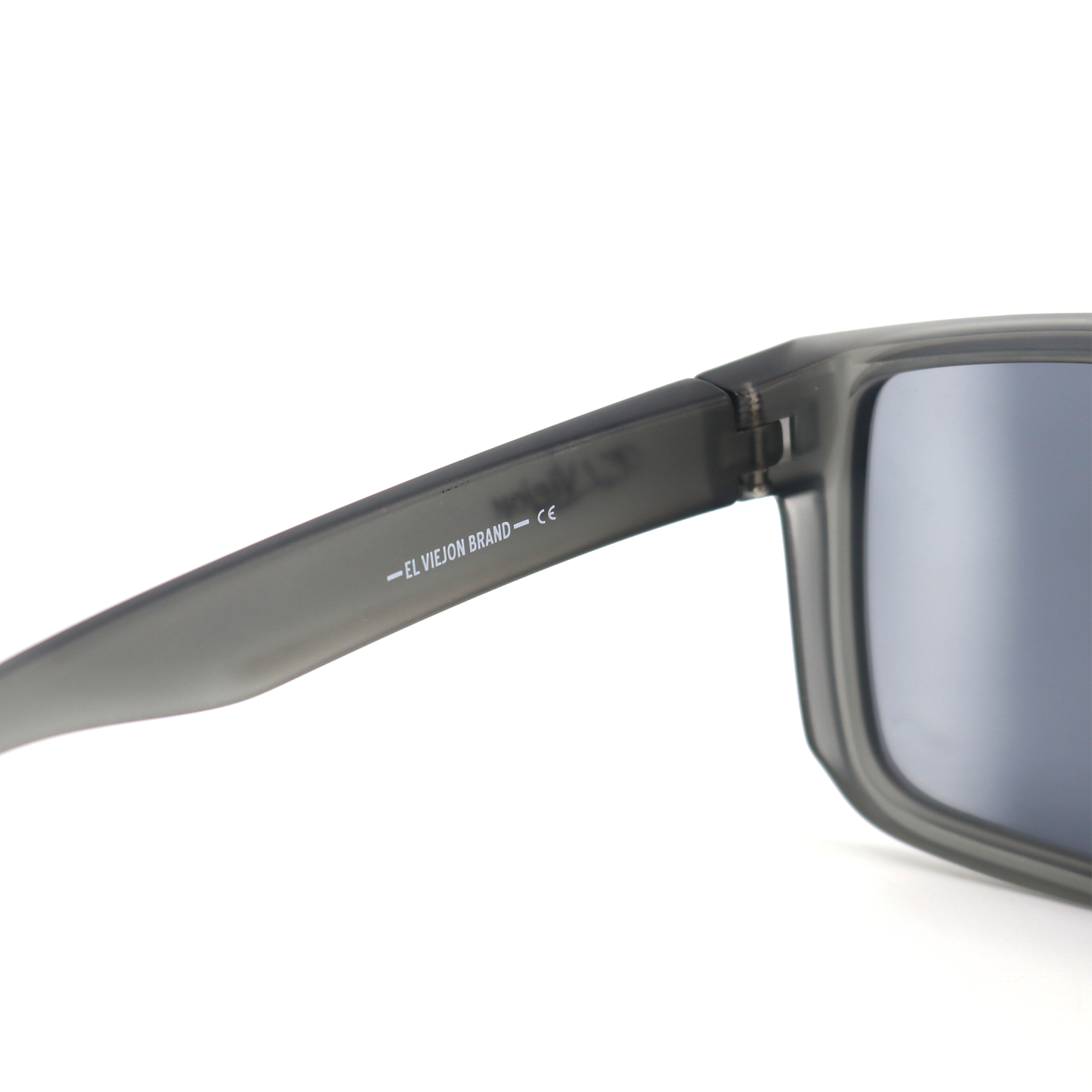 Ghost™ sunglasses: gray acetate frame, polarized UV400 lenses, El Viejon Brand™ logo on temple.