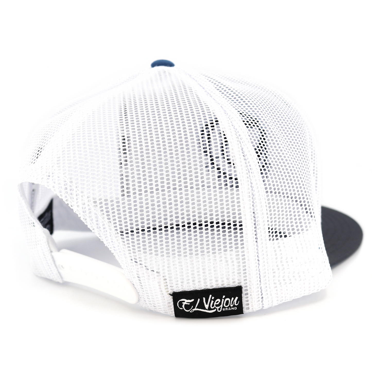 La Original charcoal/indigo/white flat visor hat with white mesh back and adjustable snapback.