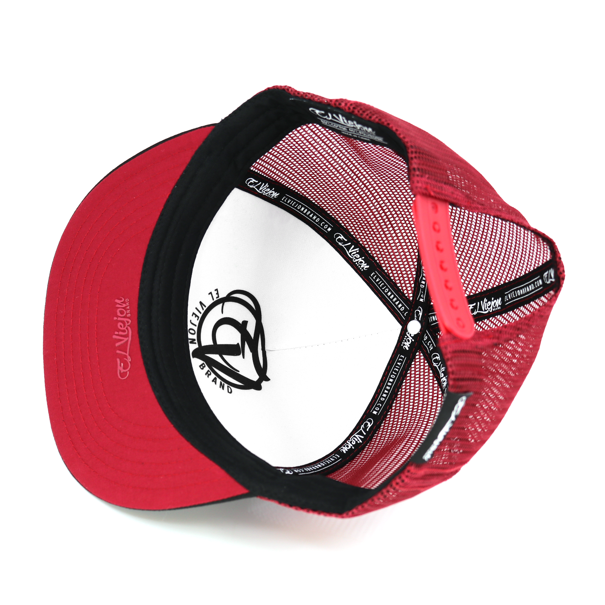 Pluma Black/Maroon flat visor hat / gorra de visera plana