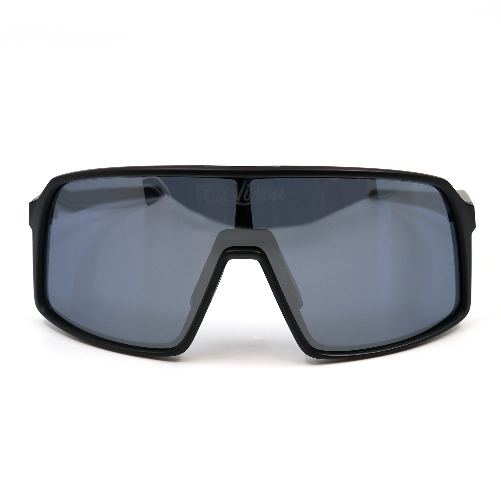 Black Midnight sport sunglasses with polarized lenses, TR frame, and El Viejon Brand logo.
