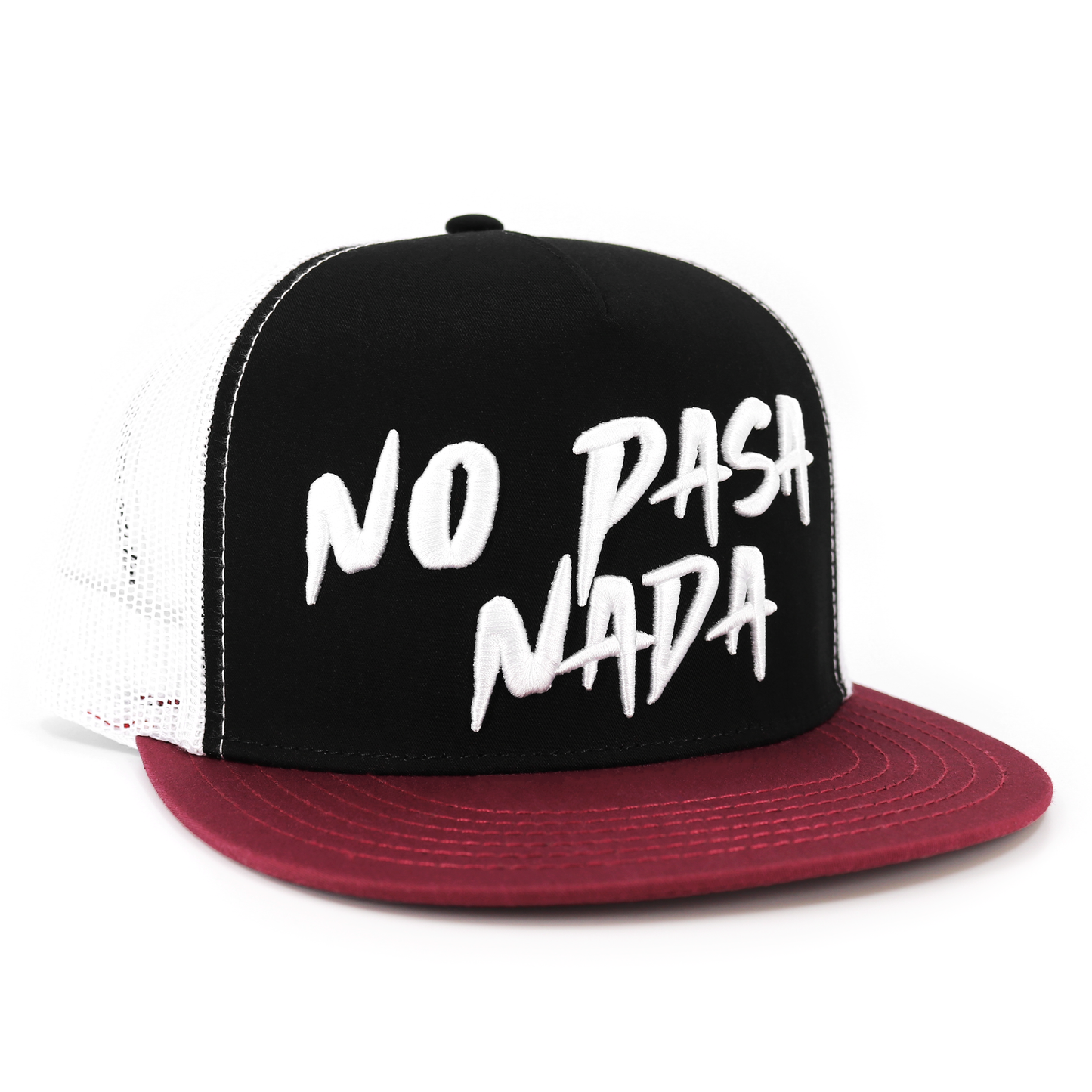 No Pasa Nada Maroon/Black/White