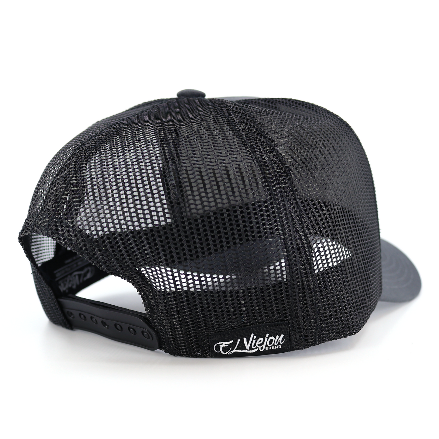 Pantera Negra charcoal/black AVC hat with black mesh back and adjustable snapback.