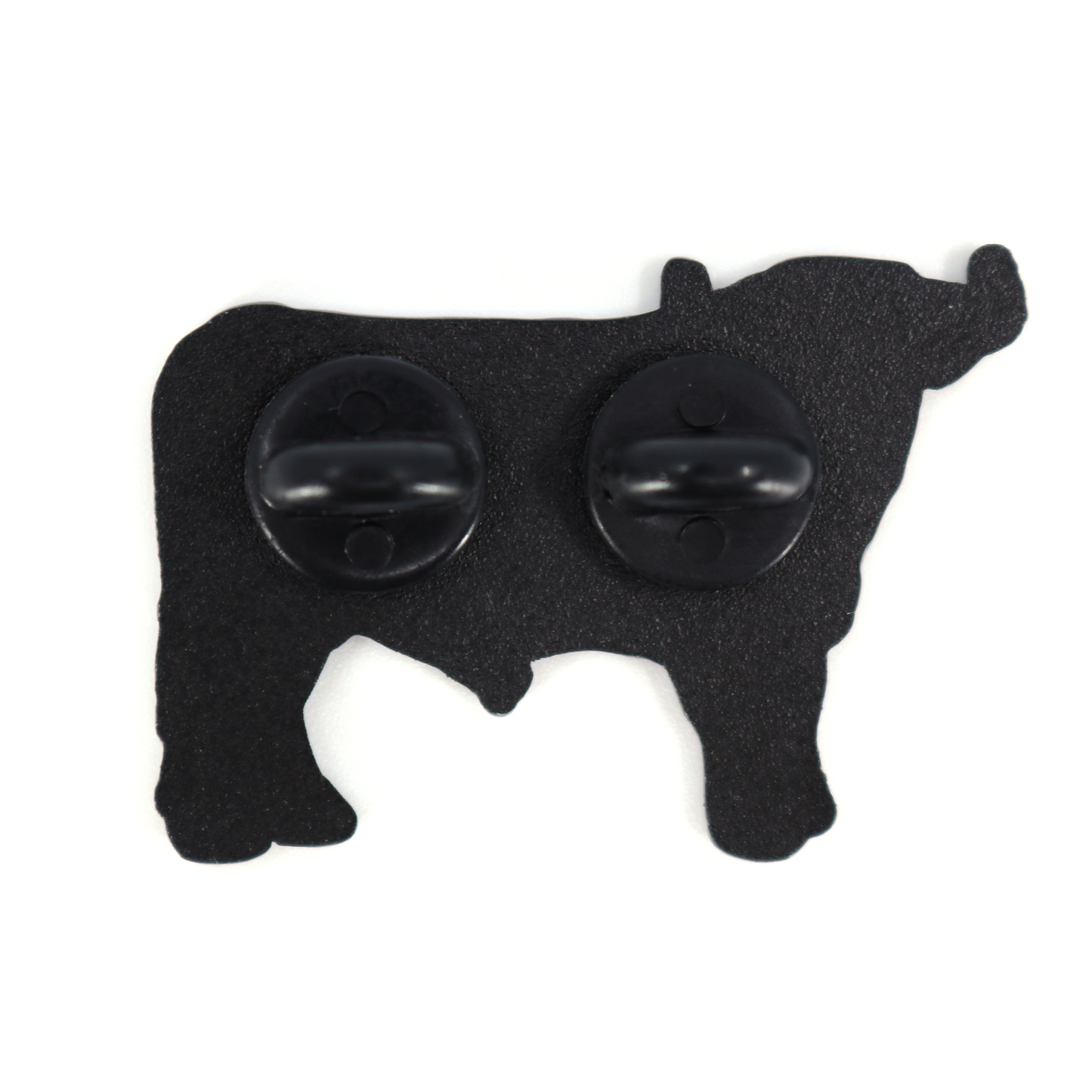 Semental Pin negro con forma de toro, dos clutches de goma en la parte trasera.