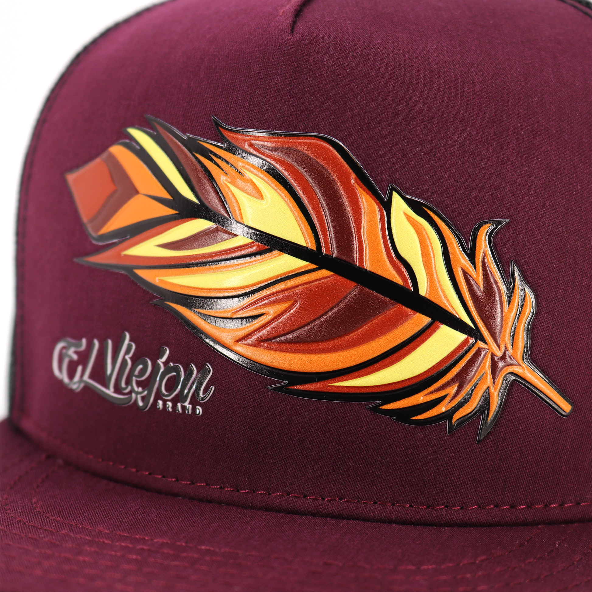 Pluma Plum/Black flat visor hat / gorra de visera plana