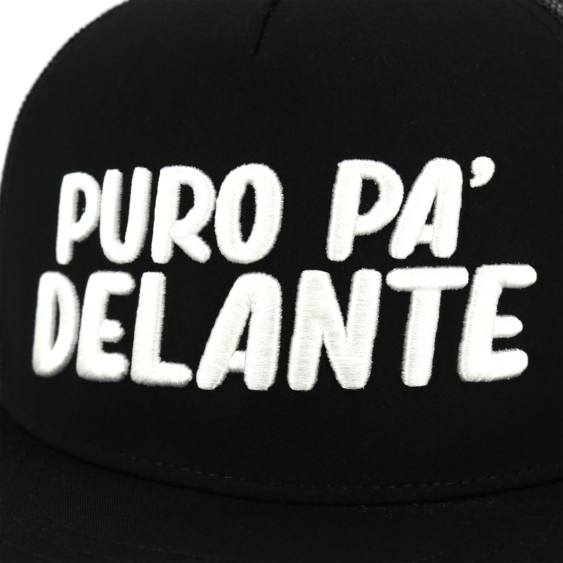 Puro Pa' Delante Black flat visor hat / gorra de visera plana