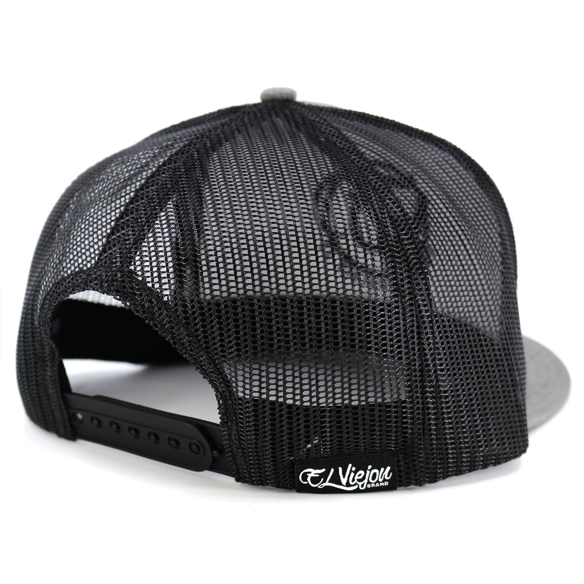 Sonoma heather/black flat visor hat with black mesh back and adjustable snapback.
