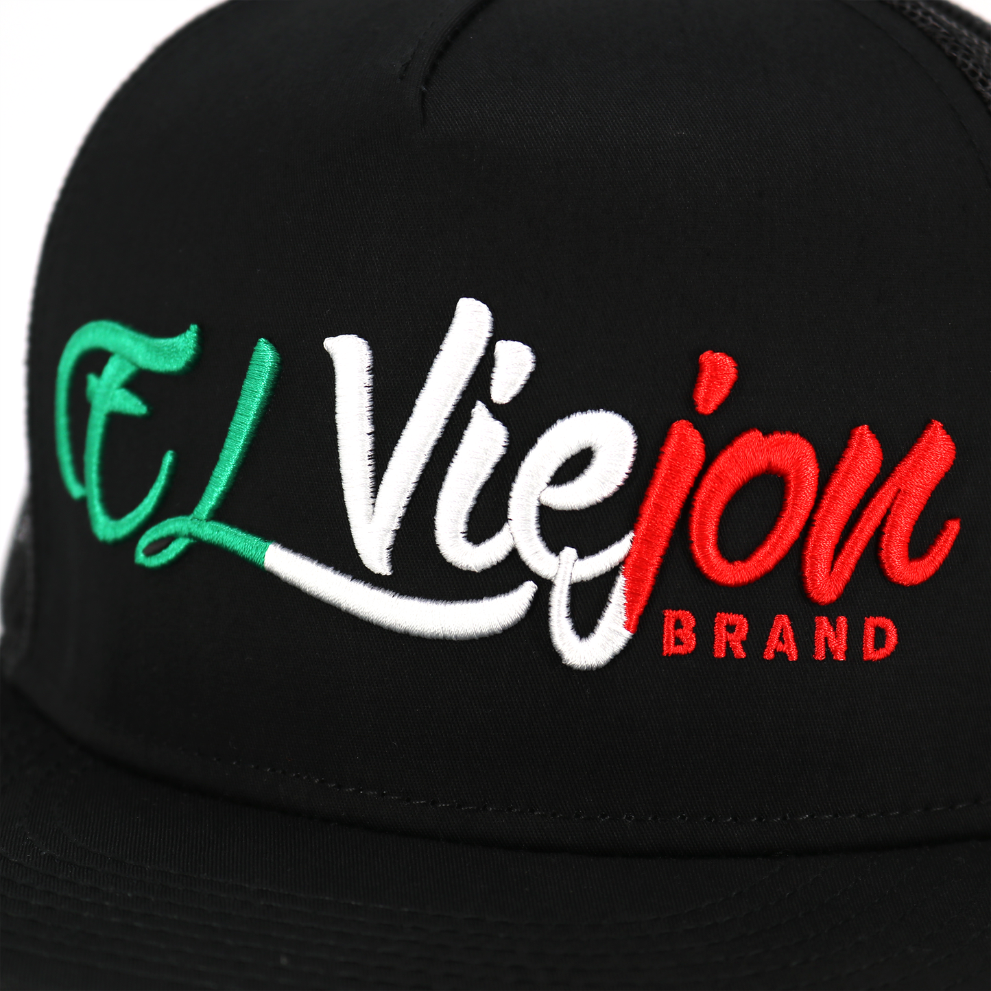 Tri Color Black flat visor hat / gorra de visera plana