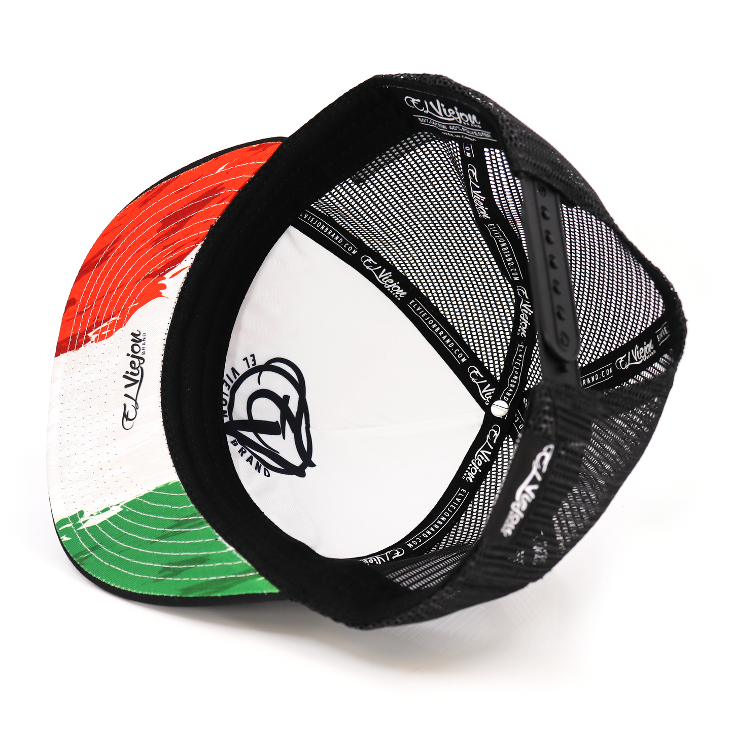 Tri Color Black flat visor hat / gorra de visera plana