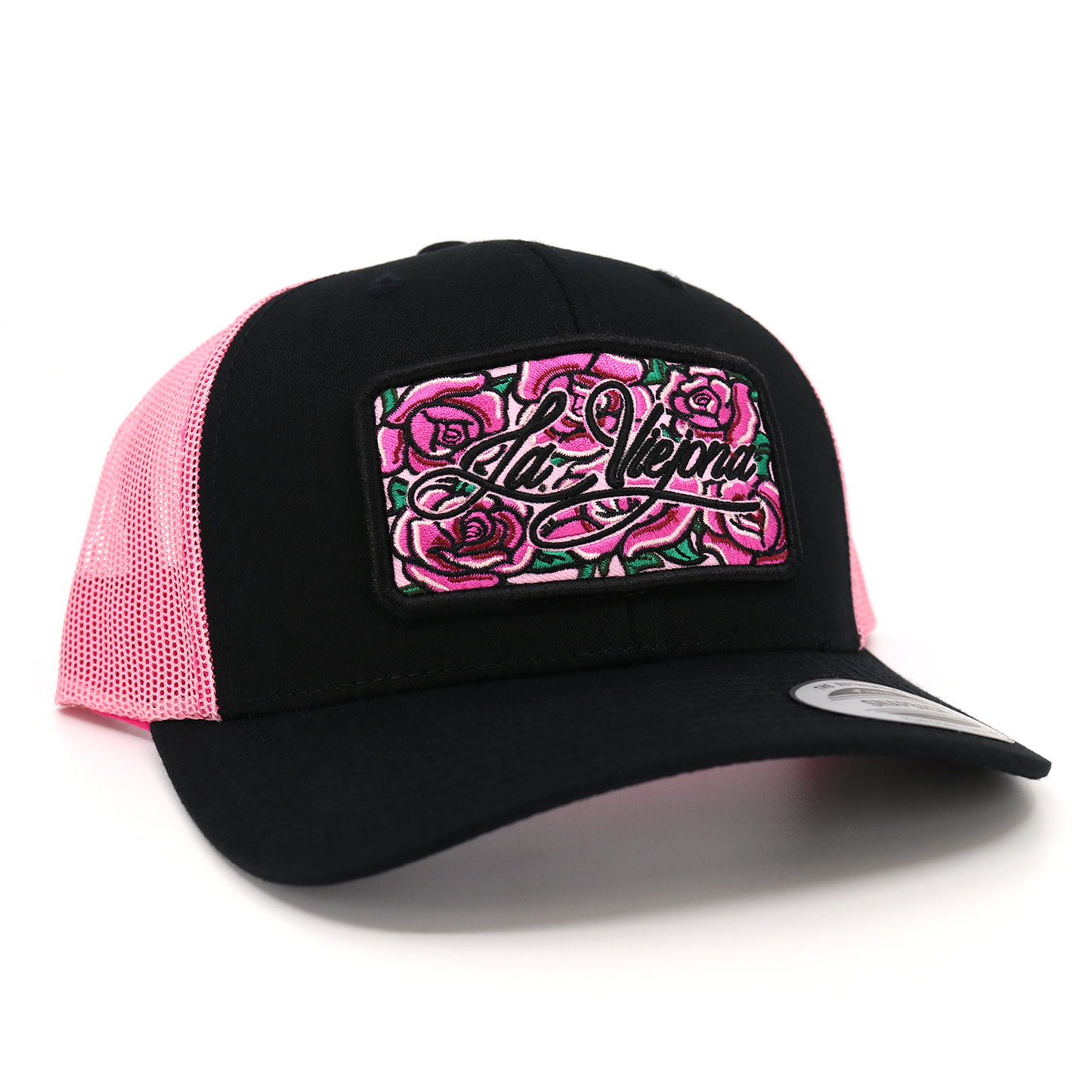 Rosas Black/Pink classic visor hat / gorra de visera clasica