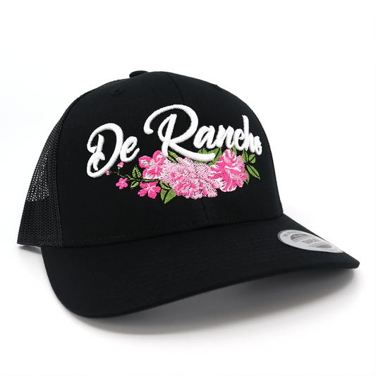 De Rancho Black classic visor hat / gorra de visera clasica