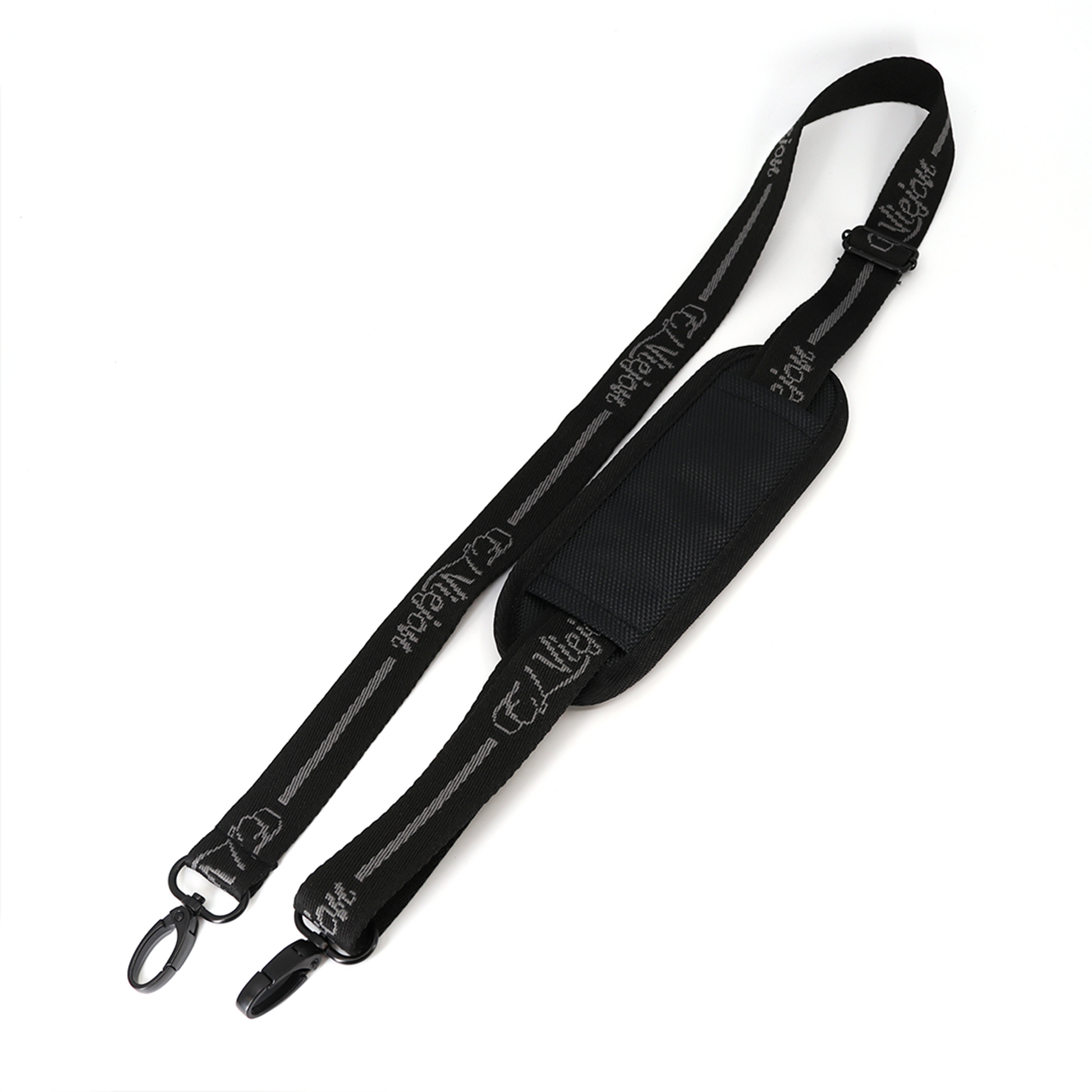 Black El Viejon hat carrier shoulder strap with padded section and swivel clips.